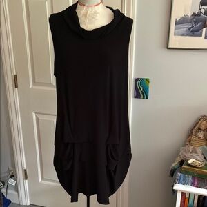 Moyuru Black Cowl Neck Dress